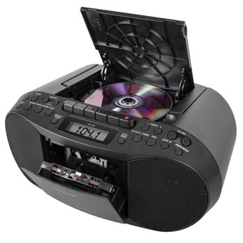 10. Sony CFDS70-BLK CD/MP3 Cassette Boombox