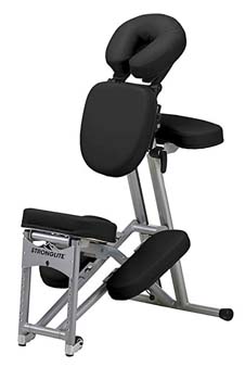 10. Stronglite Ergo Pro Portable Massage Chair, Black, Aluminum