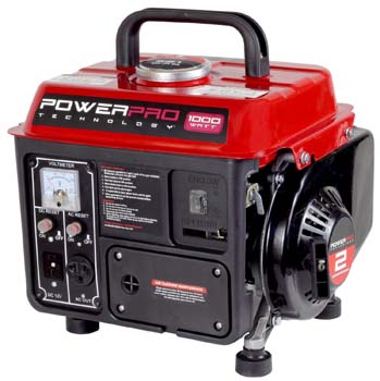 1. PowerPro 56101, 900 Running Watts/1000 Starting Watts, Gas Powered Portable Generator