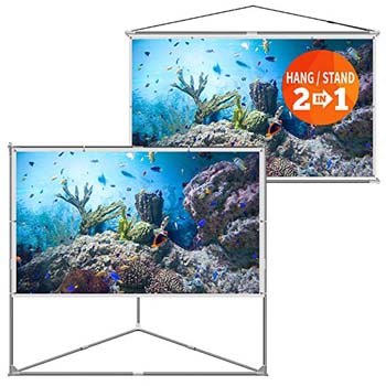 10. JaeilPLM 100-Inch 2-in-1 Portable Projector Screen