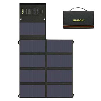 7. Suaoki 60W Solar Charger (5V USB + 18V DC)