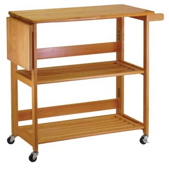 8. Winsome Wood Foldable Kitchen Cart