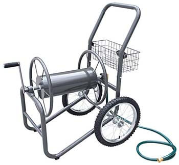 7. Liberty Garden Industrial Hose Reel Cart With Pneumatic Tires (2-Wheel)