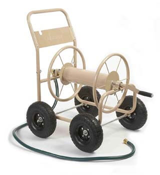 3. Liberty Garden Industrial Hose Reel Cart With Wheels