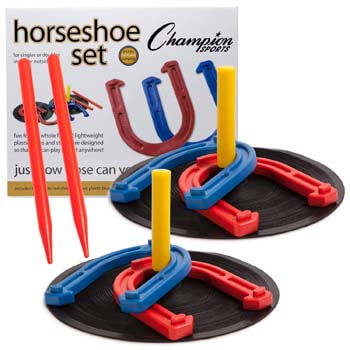 4. Champion Sports Rubber Horseshoe set