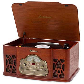 08. Electrohome Kingston 7-in-1 Vintage Vinyl Record Player Stereo System