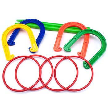 6. K-Roo Sports Plastic Horseshoe and Ring Toss Game Set