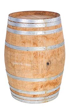 3. MGP Oak wood Whole Wine Barrel, of size 35”H by 26”D