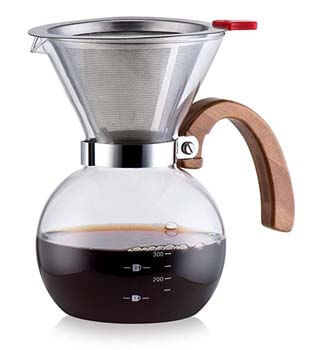 10. Pour Over Glass Coffeemaker by Diguo