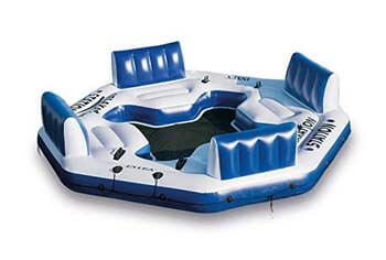 8. Intex Pacific Paradise Relaxation Station Water Lounge 4-Person River Tube Raft
