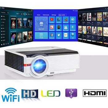 8. Home Cinema Theater Android Multimedia Smart Projector by CAIWEI 