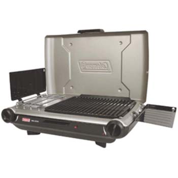 01). Coleman Perfect-Flow Portable Propane Stove/Grill