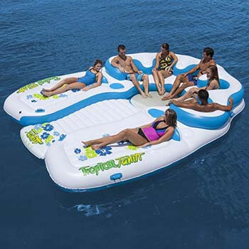 3. Tropical Tahiti Floating Island 7 Person Inflatable Raft