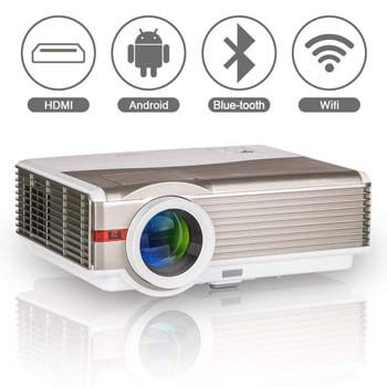 7. Bluetooth Wireless Home Theatre Projector by EUG