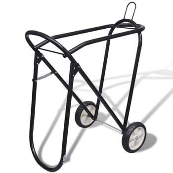 9. vidaXL Collapsible Steel Saddle Stand