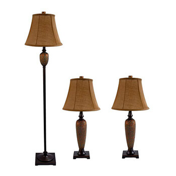 1. Elegant Designs LC1000HBZ Three Pack Lamp Set