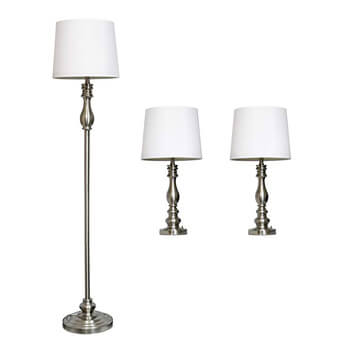 2. Elegant Designs LC1015BST three pack Lamp Set
