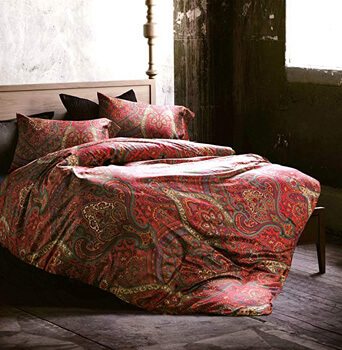 10. Boho Paisley Print Luxury Duvet Quilt Cover and Shams 3pc Bedding Set