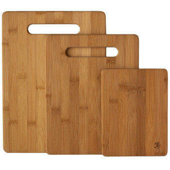 7. Totally Bamboo 3-Piece Bamboo Serving and Cutting Board Set