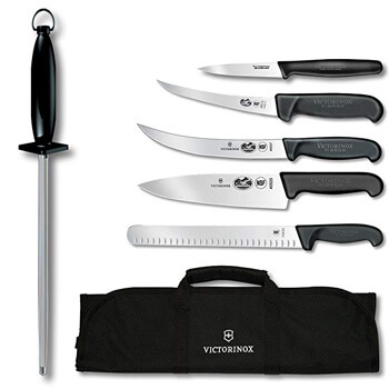 10. Victorinox Swiss Army 7-Piece Natural Competition BBQ Set