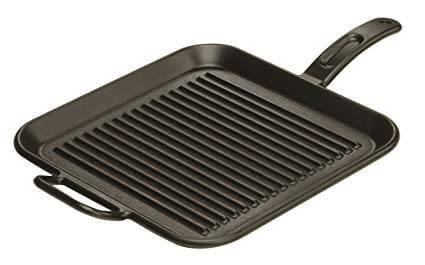 4. Lodge 12 Inch Square Cast Iron Grill Pan