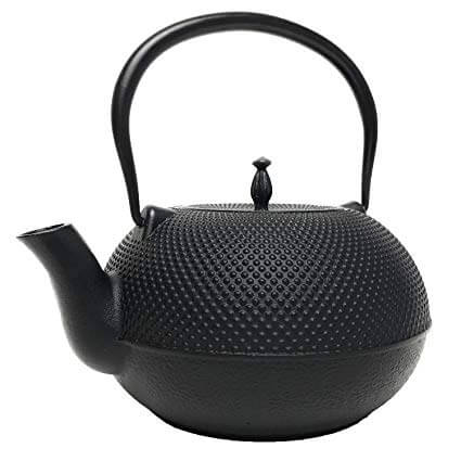 7. Spigo Yokohama Cast Iron Enamel With Stainless Steel Infuser Teapot