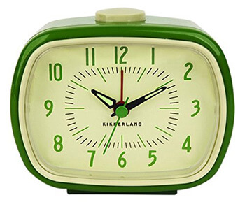 3. Kikkerland Retro Alarm Clock 1 EA Green