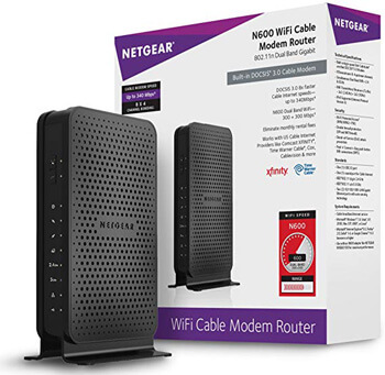 4. NETGEAR N600 (8x4) WiFi DOCSIS 3.0 Cable Modem Router (C3700)