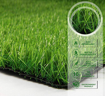 9. PZG Premium Deluxe Artificial Grass Patch w/ Drainage Holes