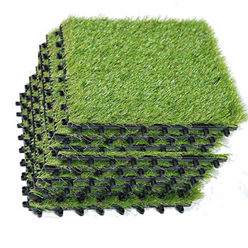 8. ECO MATRIX Artificial Grass Tiles Interlocking Fake Grass Deck Tile