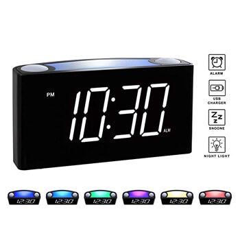 5. Rocam Digital Alarm Clock for Bedrooms