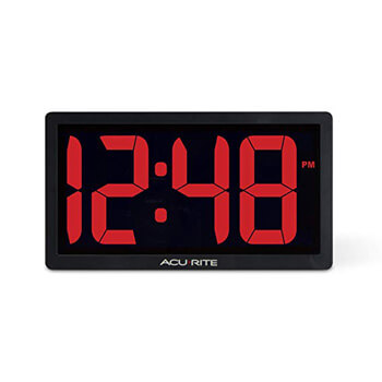 9. AcuRite 75099M 10-inch LED Digital Clock with Auto Dimming Brightness