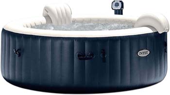 2: Intex Pure Spa 6-Person Inflatable Portable Heated Bubble Hot Tub | 28409E