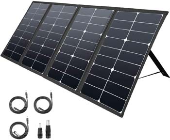 6: ROCKPALS 80W Portable Solar Panel Charger