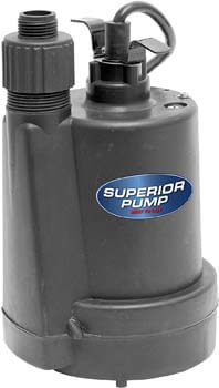 10. Superior Pump 91250 Utility Pump, 1/4 HP
