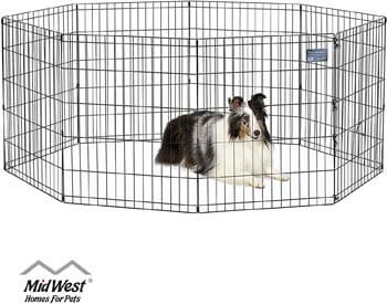 2. MidWest Homes for Pets Foldable Metal Exercise Pen