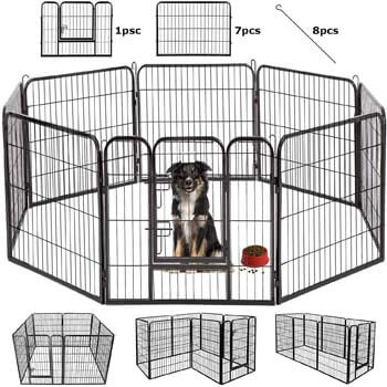 7. BestPet Dog Pen Extra Large Indoor Outdoor Dog Fence Playpen