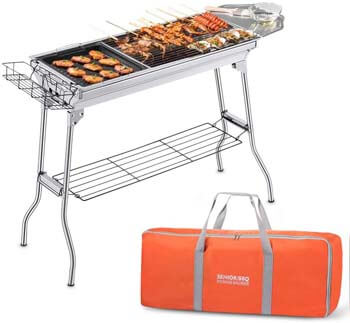 5. AYCFIYING Portable Charcoal Grill, Foldable BBQ Grills