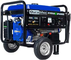 2. DuroMax XP4400EH 4400 watt Dual Fuel Hybrid Generator with Electric Start