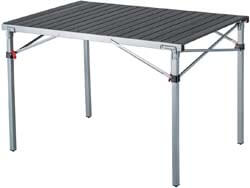 6. KingCamp Folding Camping Table Aluminum Roll Up Top Weatherproof and Rust Resistant Portable Compact Table