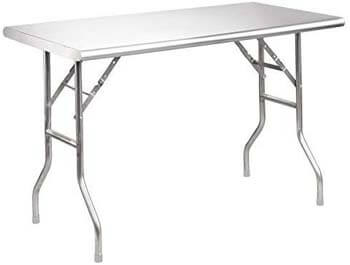 7. Royal Gourmet Stainless Steel Folding Work Table