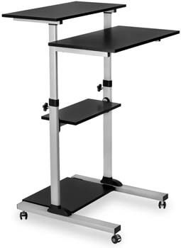 2. Mount-It! Mobile Standing Desk/Height Adjustable Stand Up Computer Work Station