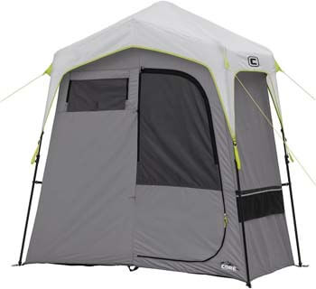 2. Core Instant Camping Utility Shower Tent with Changing Privacy Room