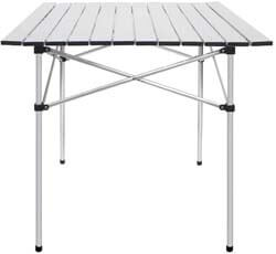 9. Deanurs Folding Tables Camping Roll Up Aluminum Portable Square Table
