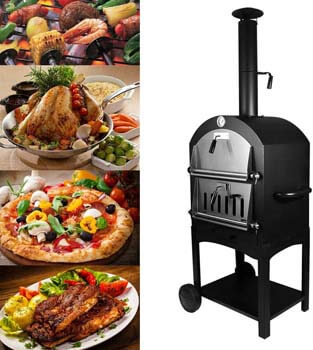 8. Tengchang Outdoor Pizza Oven Wood Fire DIY Portable Family Camping Cooker