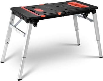 5. FIXKIT 7-in-1 Portable Workbench, Multifunctional Folding Work Table Scaffold/Dolly/Platform