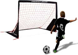 6. Rukket Portable Soccer Goal | Kids Youth Practice Foldable/Pop Up Soccer Net (6x4ft)