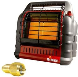 7. Mr. Heater MH18B BIG Buddy Indoor Safe Propane Heater with Adapter