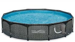 9. Summer Waves 12ft x 33in Round above-Ground Outdoor Frame Swimming Pool with Filter Pump