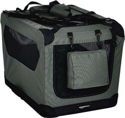 4. AmazonBasics Premium Folding Portable Soft Pet Dog Crate Carrier Kennel